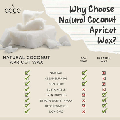 COCO by Stone 11oz Candle – Coconut Apricot Wax, Tiare Scent, Vegan & Clean Burning