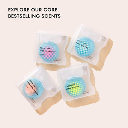 Cocofloss Woven Dental Floss – Dentist-Designed, Vegan, Kid-Friendly (4-Pack)
