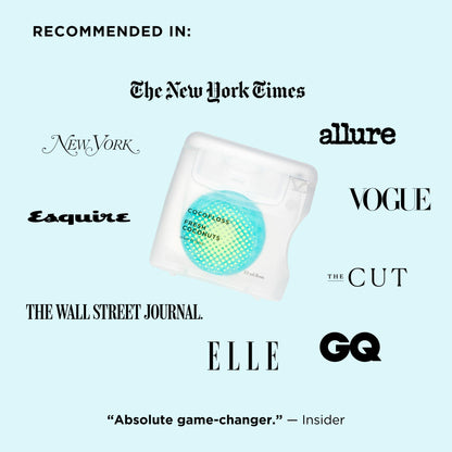 Cocolab Woven Dental Floss – Dentist-Designed, Coconut Scent, Waxed & Expanding Vegan String Floss (33 yd)