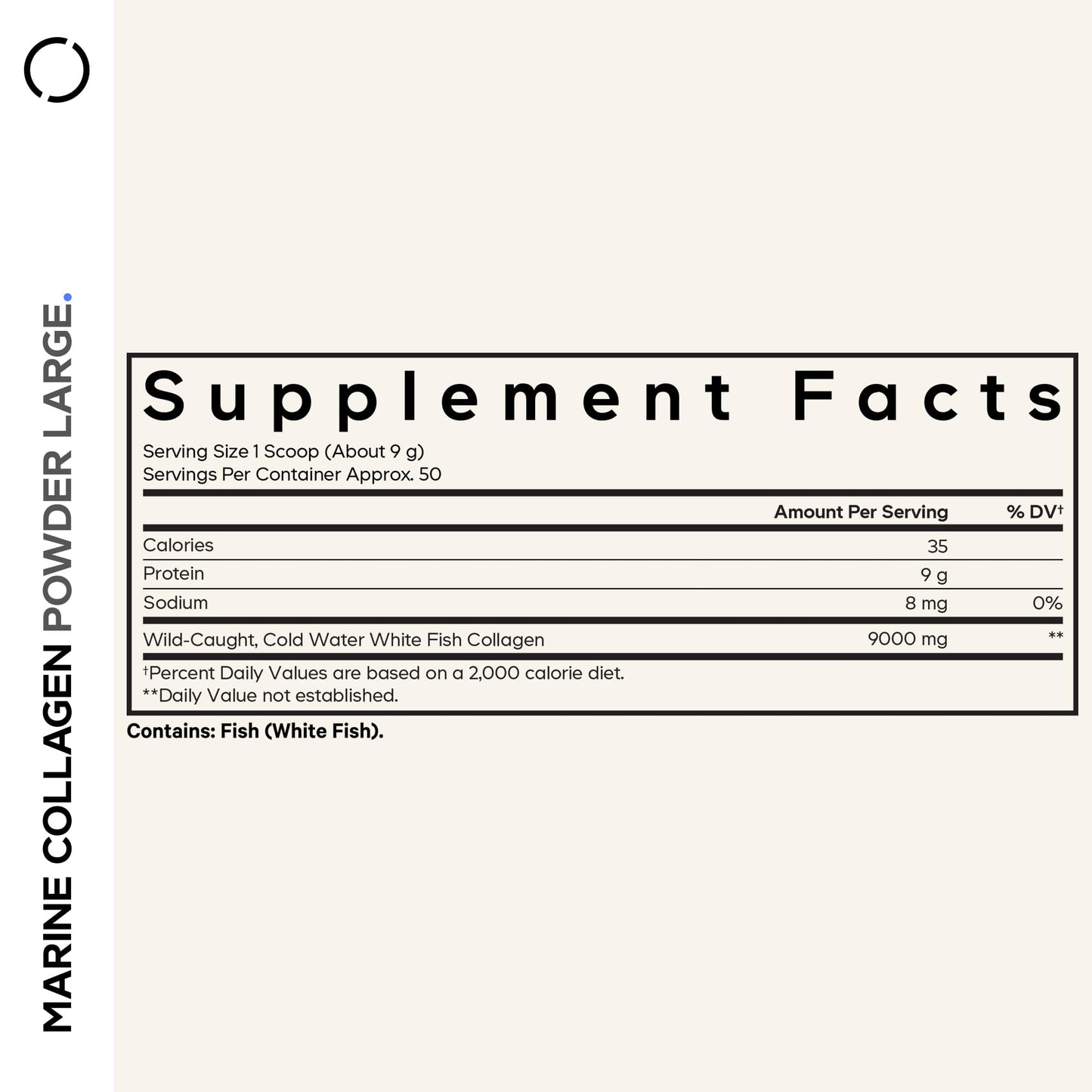 Codeage Marine Collagen Powder | Wild-Caught Fish Collagen, Type I & III, 15.87 oz