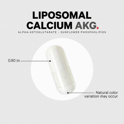 Codeage Liposomal Calcium AKG Supplement - Calcium Alpha-Ketoglutarate | 2-Month Supply | 60 Capsules | Non-GMO & Gluten-Free