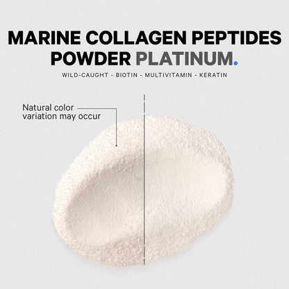 Codeage Marine Collagen Platinum — Wild-Caught Marine Collagen Peptides with Biotin 10,000 mcg, Vitamin C, D3 & B6, Keratin & Hyaluronic Acid (Non-GMO, 11.5 oz)