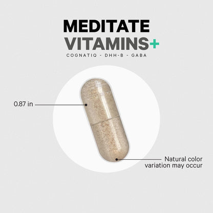 Codeage Meditate Vitamins+ Supplement – CognatiQ, DHH-B, GABA, Ashwagandha | BDNF Support | Vegan, Non-GMO, Gluten-Free – 60 Capsules