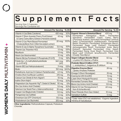 Codeage Women's Daily Multivitamin - 25+ Vitamins, Fermented & Vegan