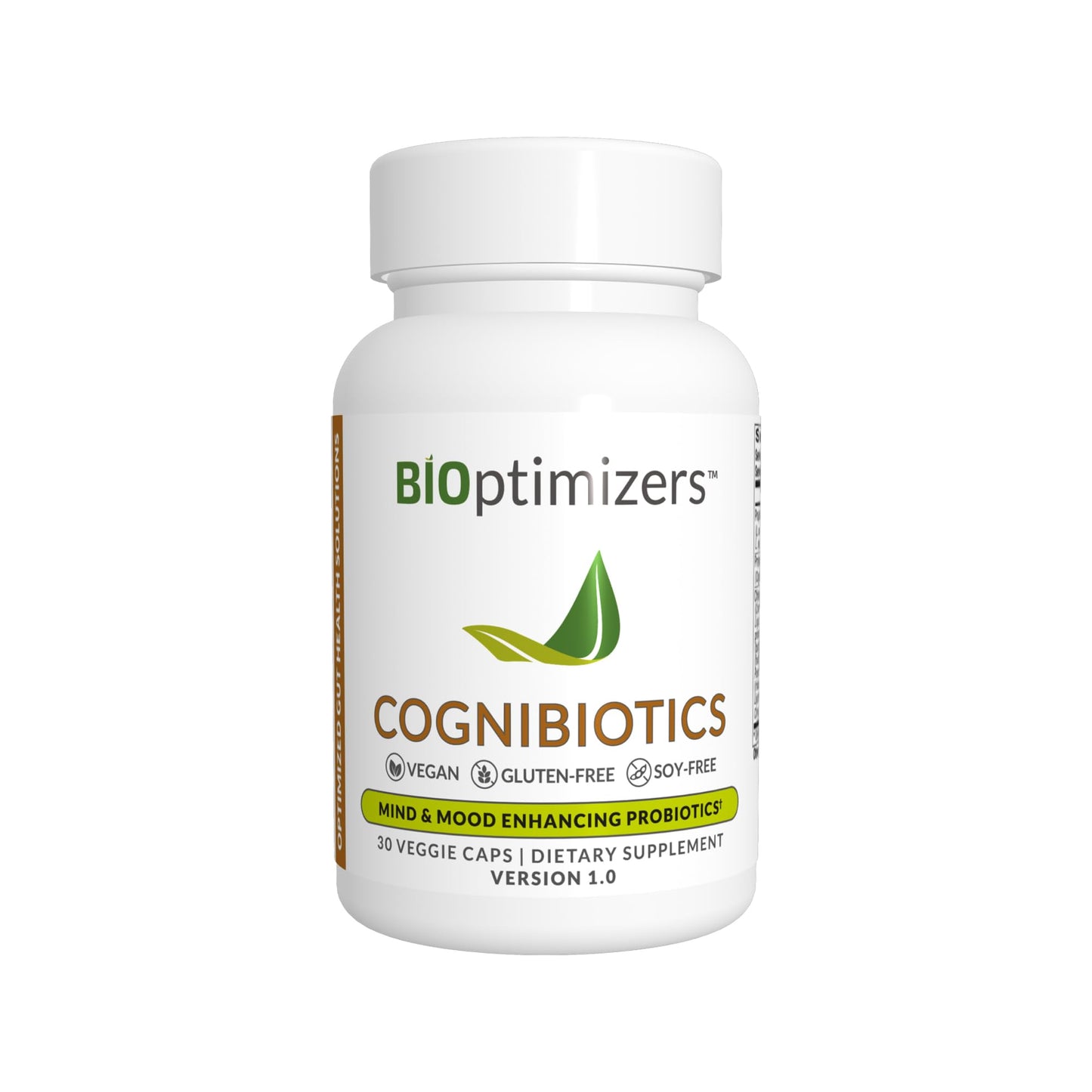 BIOptimizers Cognibiotics Probiotic Brain Supplement – Mood, Focus & Clarity – 30 Capsules