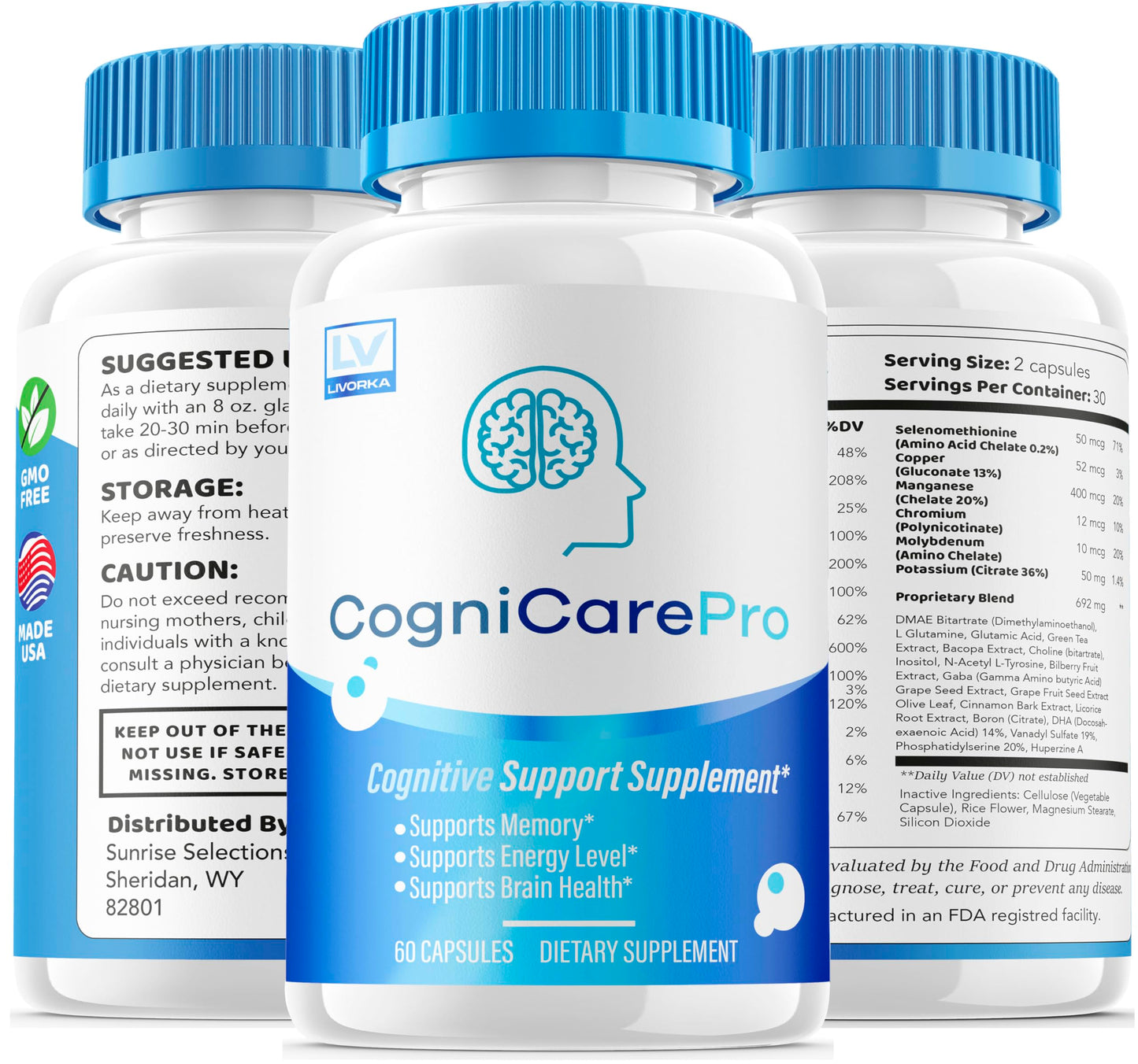 (3 Pack) Cognicare Pro Capsules – 180 Count for 3 Months