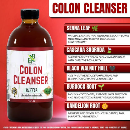 Natural Colon Cleanse Bitter - Gentle Colon Cleansing Formula 500ml