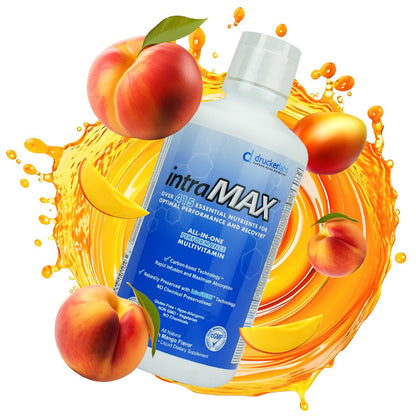 Drucker Labs intraMAX Organic Liquid Multivitamin – 32 oz Peach Mango