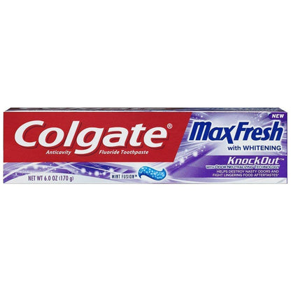 Colgate MaxFresh KnockOut Toothpaste - Odor Neutralizing Technology, 6 oz per Tube, Pack of 3
