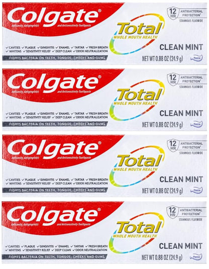 Colgate Total Clean Mint Toothpaste 0.88 oz 4-Pack