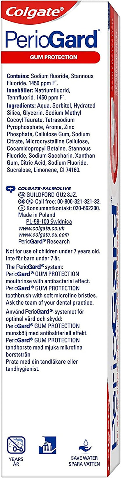 Colgate PerioGard Gum Protection Toothpaste 90g & Mouthwash 250ml – Dual Active Formula for Healthy Gums
