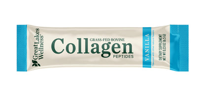 Great Lakes Wellness Collagen Peptides Powder – Skin, Hair, Nails, Joints & Digestion | 6 Sticks