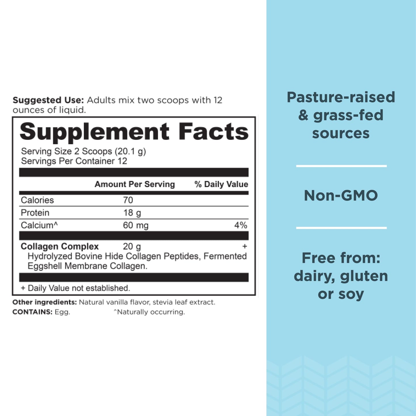 Ancient Nutrition Collagen Peptides Powder – Vanilla, 20g per Serving, 12 Servings | Skin, Joint & Gut Support | Keto & Paleo