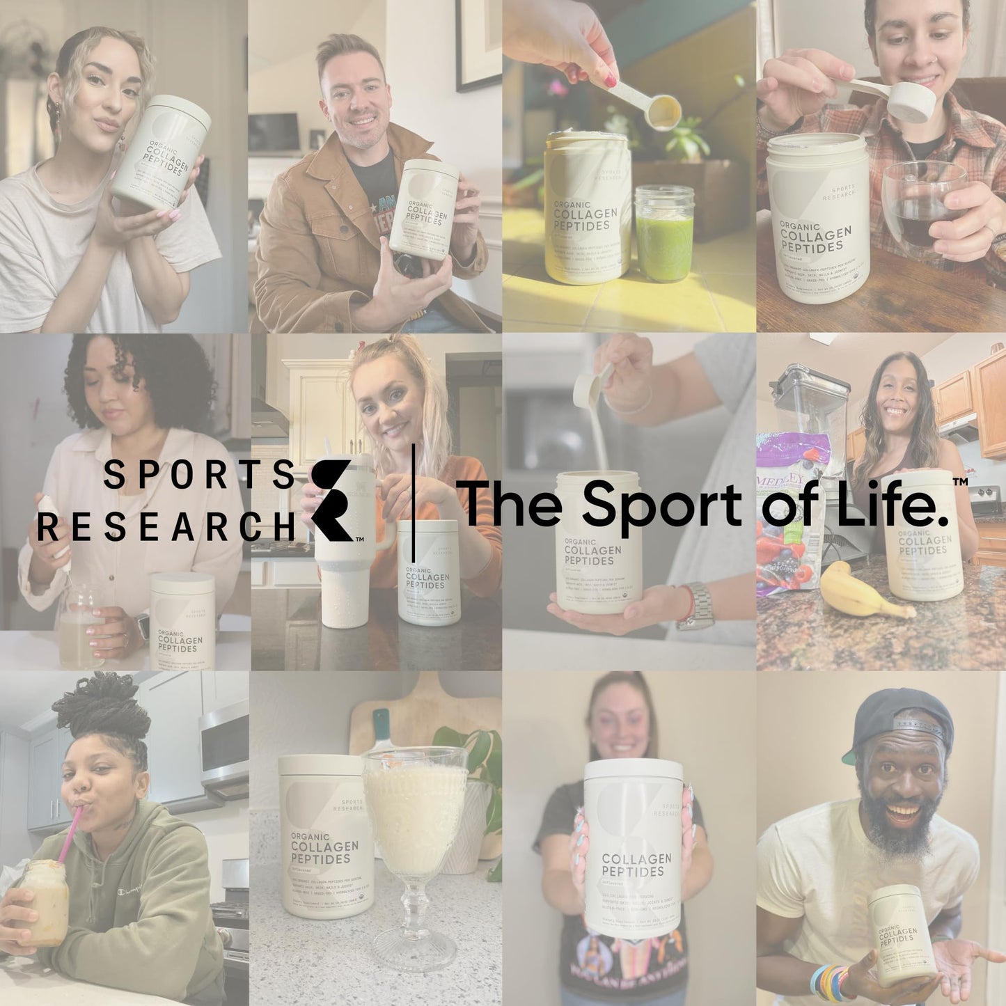 Sports Research Collagen Peptides – Hydrolyzed Type I & III Powder for Skin, Nails & Joints