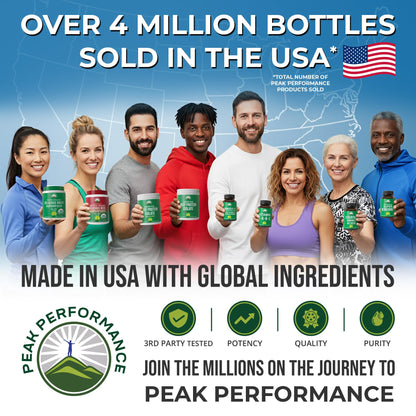 Peak Performance All 5 Multi-Collagen Capsules – 90 Pills, Grass-Fed Peptides | Collagen Types I, II, III, V, X