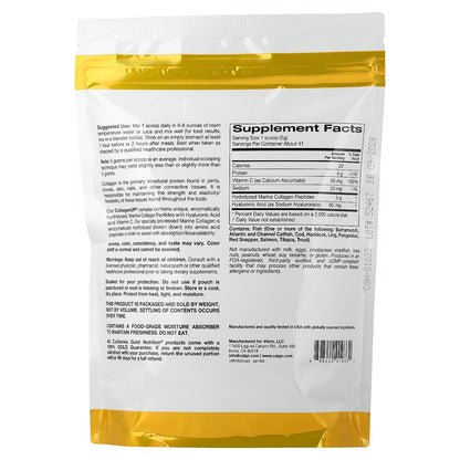 California Gold Nutrition CollagenUP® — Marine Collagen Peptides + Hyaluronic Acid & Vitamin C (Unflavored) 7.26 oz