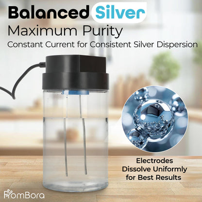 Colloidal Silver Generator Kit MAX – 99.99% Ag Rods, TDS Meter, Impure Water Indicator