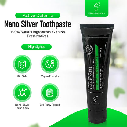 Colloidal Silver Toothpaste with Coral Calcium & Xylitol - Refresh Mint 3.4oz