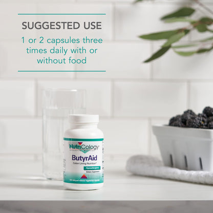 Nutricology ButyrAid 200 mg - Butyrate for Gut Health | Tributyrin Complex | 100 Count