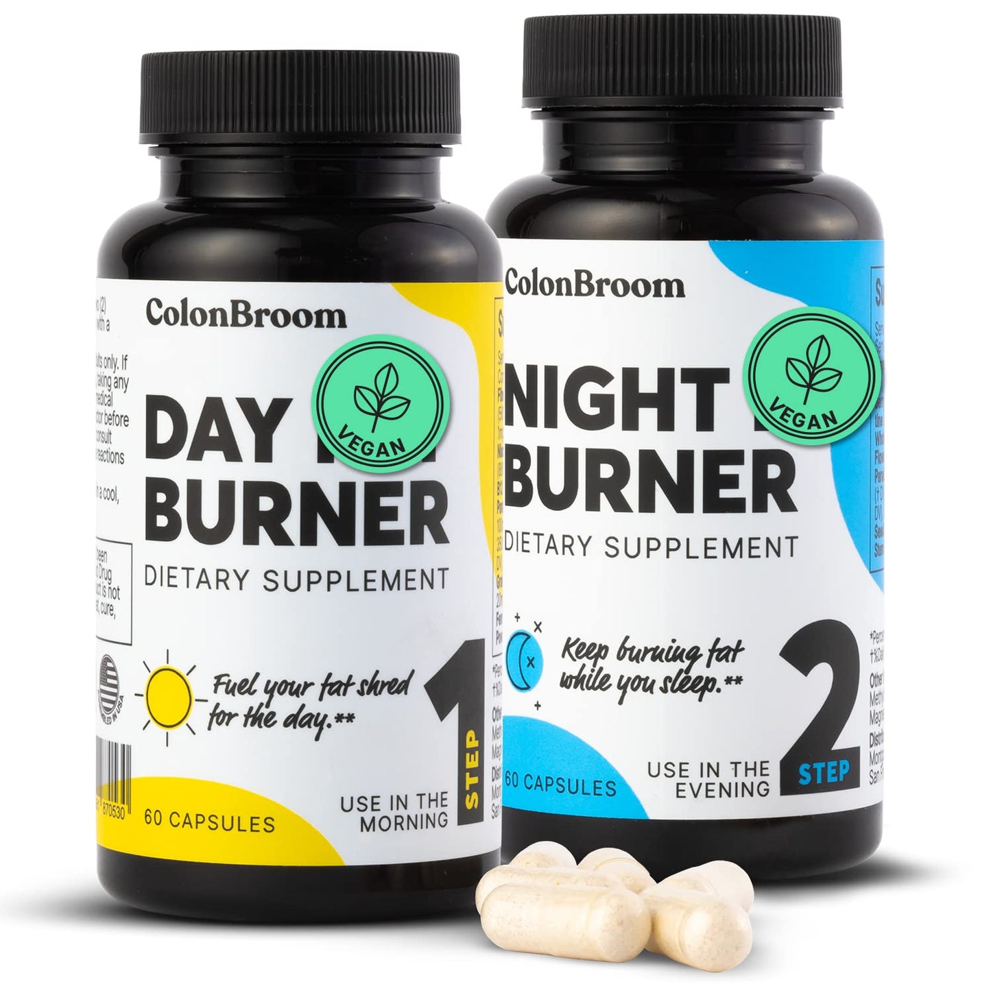 ColonBroom Day & Night Burner – 60 Vegan Capsules (Women & Men)