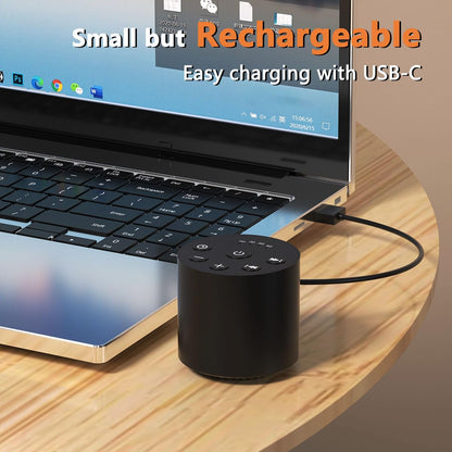 Color Noise Sleep White Noise Portable Sound Machine – 30 Sounds, 32 Volume Levels, 4 Timers, Travel & Home