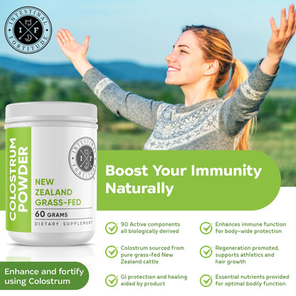 Colostrum Powder - Grass-Fed NZ Cows | 60g | Gut Health & Immunity