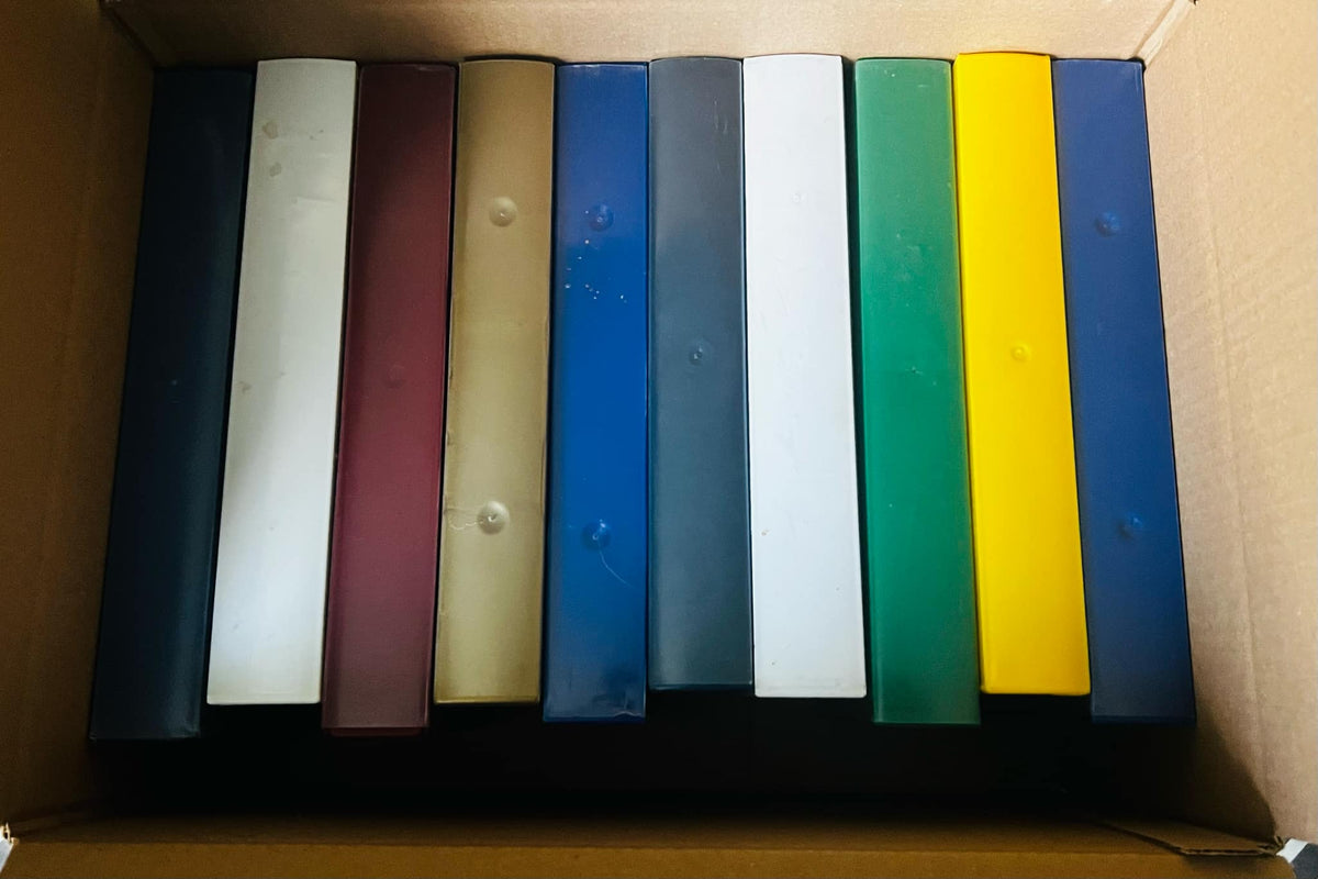 12 x Empty Coloured VHS Video Tape Cases