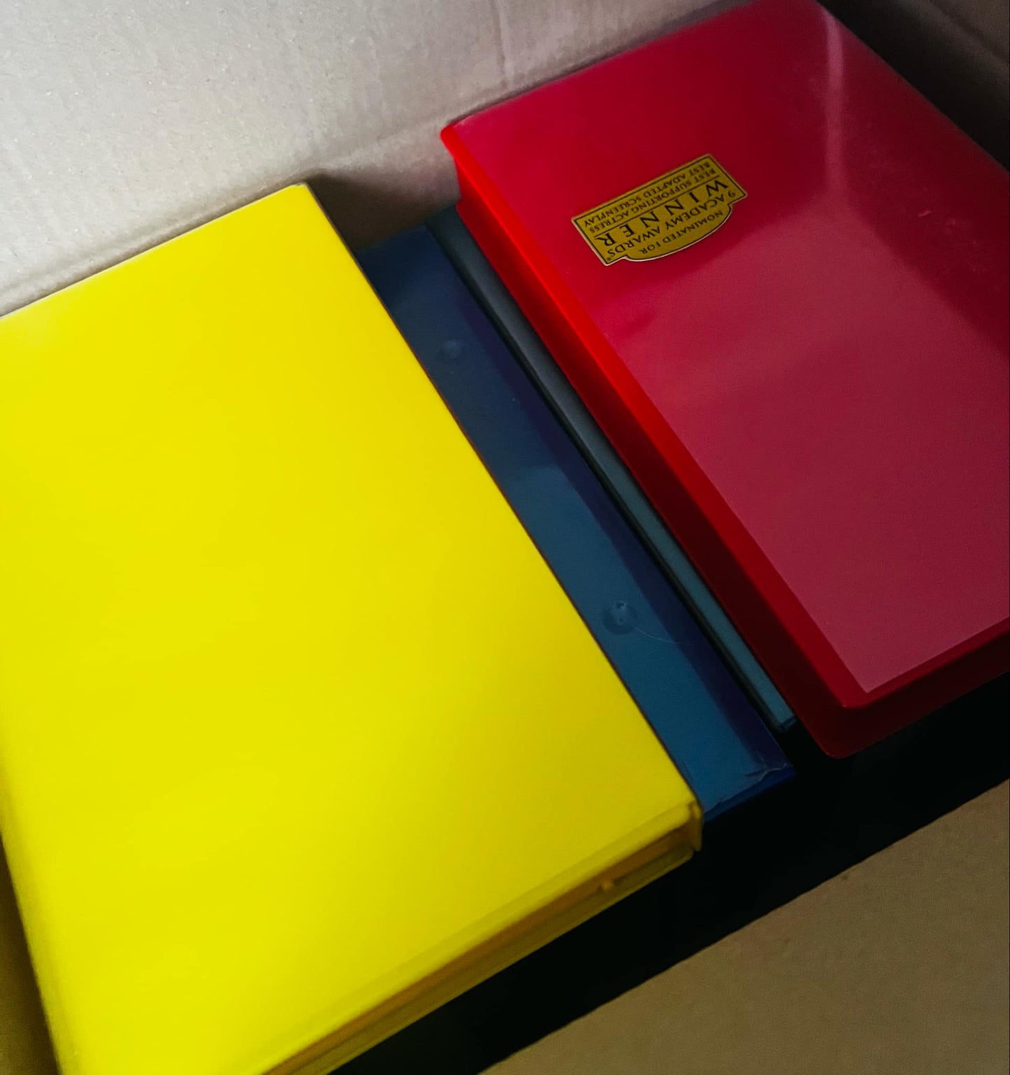 12 x Empty Coloured VHS Video Tape Cases