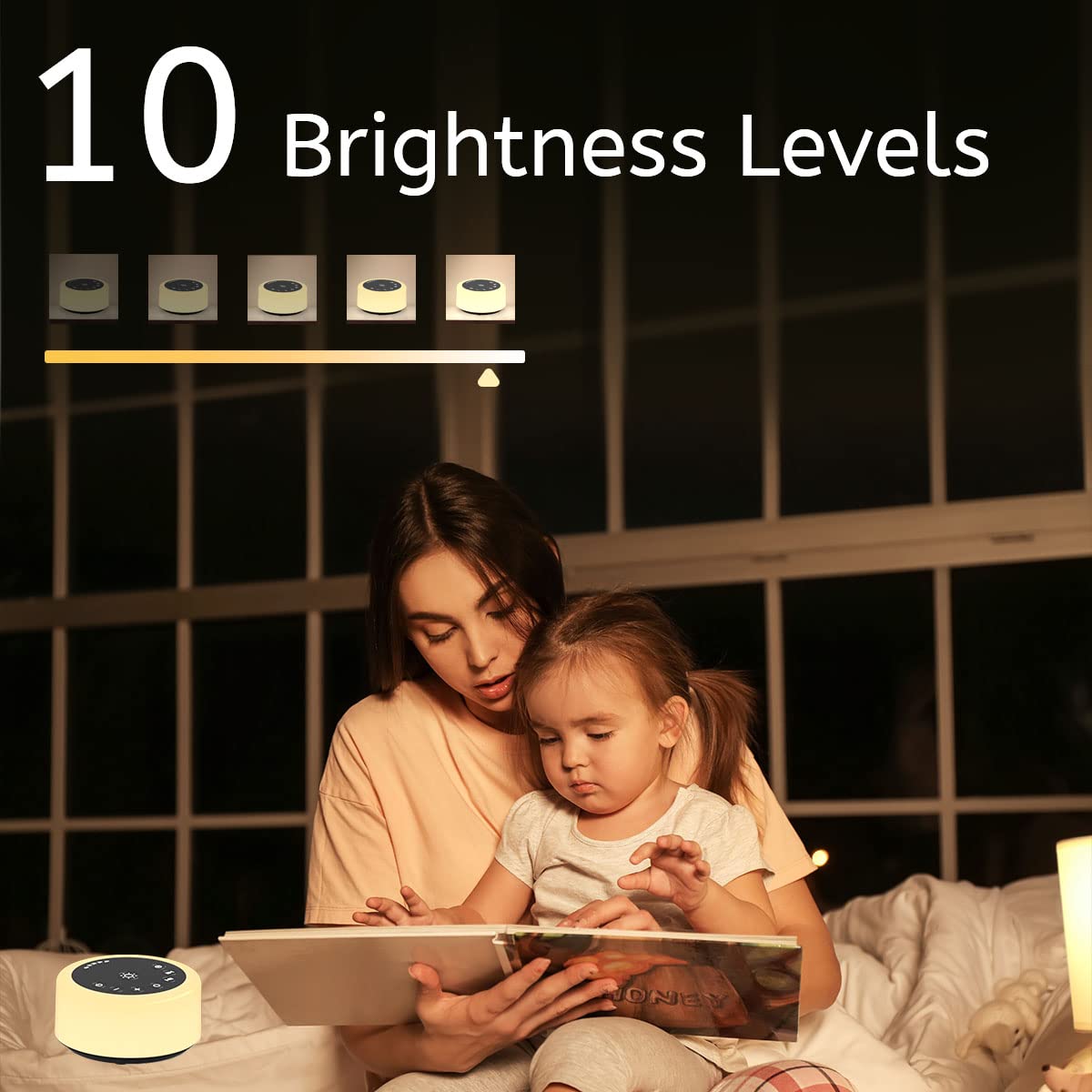 ColourNoise Soother Sleep Sound Machine – 30 Non-Looping Sounds, 12 Night Lights, 5 Timers, Portable