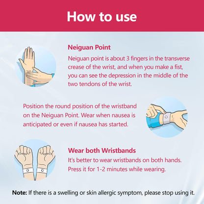 COMFYTHERA Motion Sickness Wristband — Natural Nausea Relief for Travel (6 Pairs, Multicolor)