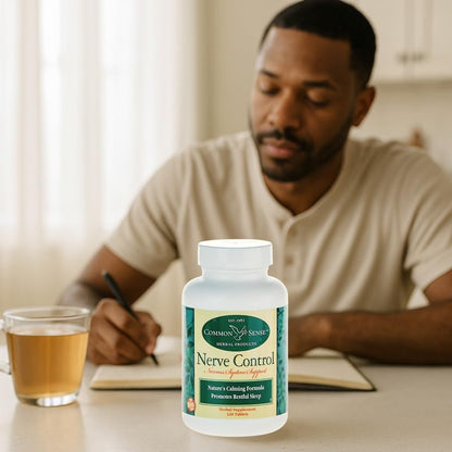 Common Sense Herbal Nerve Control: Central Nervous System Support (120 Tablets)