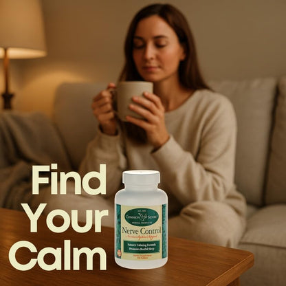 Common Sense Herbal Nerve Control: Central Nervous System Support (120 Tablets)