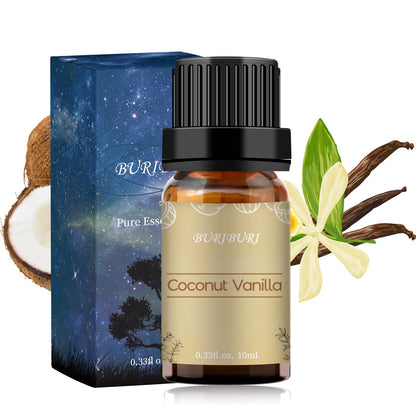 BURIBURI Coconut Vanilla Essential Oil 10ml | Premium Grade Scented Oil for Diffusers, Massage, Candles & Soap