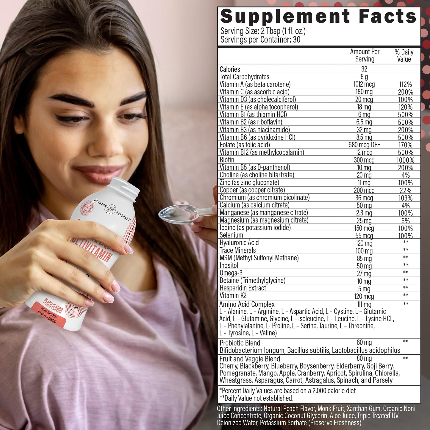 Complete Liquid Multivitamin – High Absorption Blend of Vitamins, Minerals, Amino Acids, Probiotics & Superfoods for Immune, Energy, Joint Health & More | No Sugar Added 30 Servings