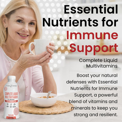 Complete Liquid Multivitamin – High Absorption Blend of Vitamins, Minerals, Amino Acids, Probiotics & Superfoods for Immune, Energy, Joint Health & More | No Sugar Added 30 Servings