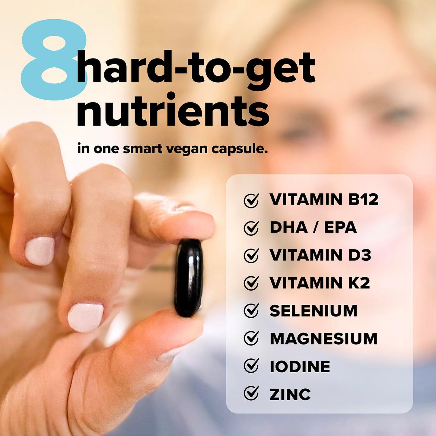 Complement Essential Vegan Multivitamin for Men & Women | Omega-3 DHA/EPA, D3 & K2