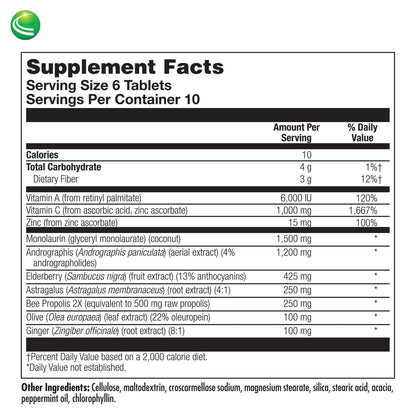 CompliVir Monolaurin & Zinc Immune Support - 60 Tablets | Nutra Biogenesis