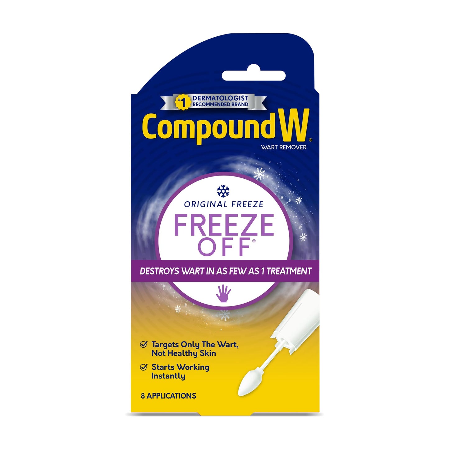 Compound W Freeze Off Wart Remover – Quick At-Home Wart Treatment (8 Applications)
