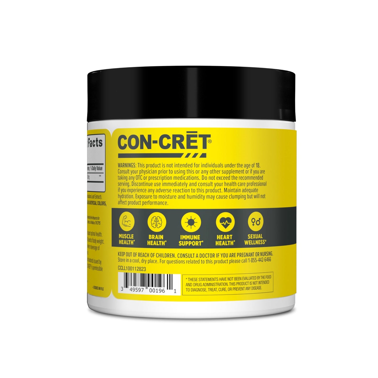 CON-CRET Creatine HCl Powder | Muscle & Cognitive Support | USA Made | NSF Certified | Pineapple (100 Servings)