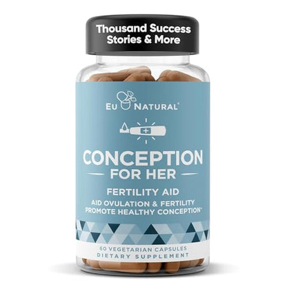 Conception Fertility Supplements for Women – Ovulation & Hormonal Balance | Prenatal Support (60 Veg Soft Capsules)