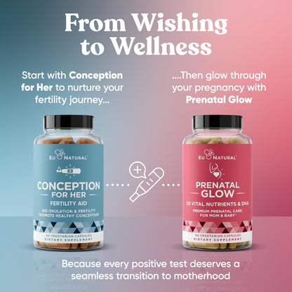 Conception Fertility Supplements for Women – Ovulation & Hormonal Balance | Prenatal Support (60 Veg Soft Capsules)