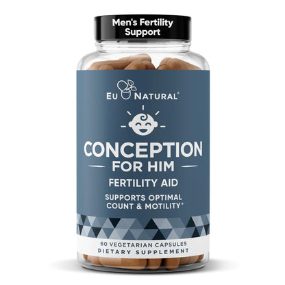 Conception For Him - Men's Fertility Supplements (60 Veg Soft Capsules) | Male Fertility Booster