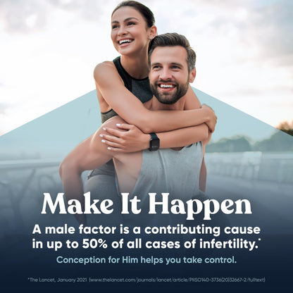 Conception For Him - Men's Fertility Supplements (60 Veg Soft Capsules) | Male Fertility Booster