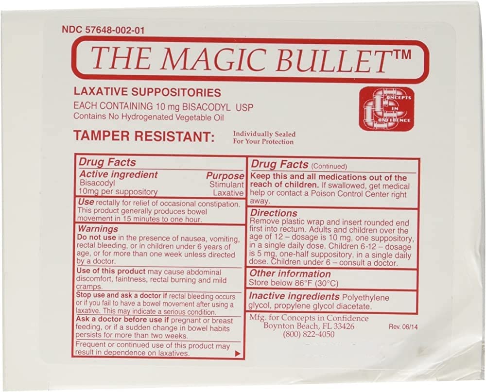 The Magic Bullet Suppositories – 20 Count by Concepts In Confidence | Quick On-Contact Action