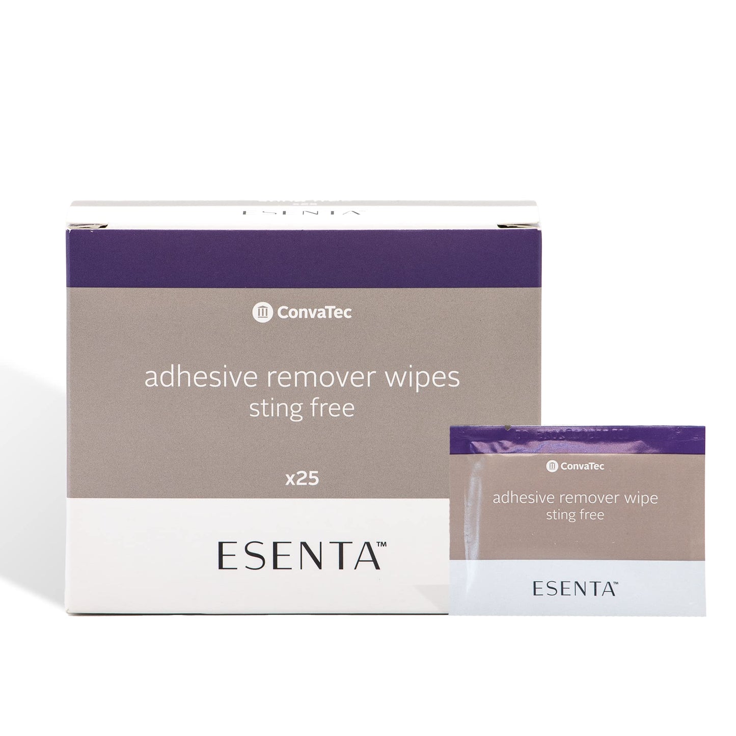 ConvaTec ESENTA Adhesive Remover Wipes – Sting-Free, Alcohol-Free, 25 Count
