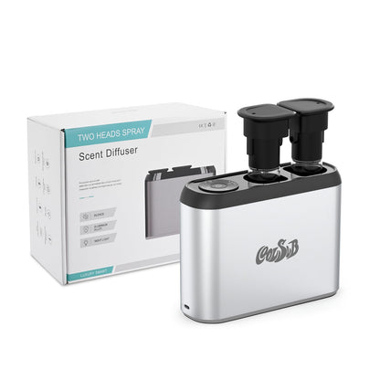 CoolSub Smart Aroma Diffuser | Dual-Nozzle Waterless Diffuser with Bluetooth App & Silent Cool Mist