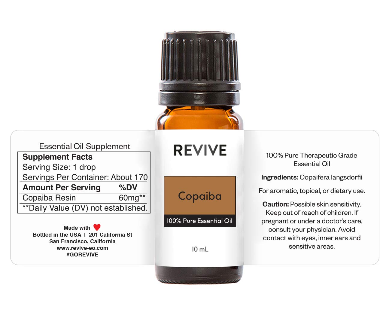 Copaiba Essential Oil by Revive Essential Oils – 100% Pure Therapeutic Grade