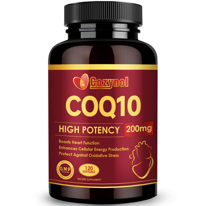 CoQ10 200mg Softgels with PQQ & Omega-3 – Maximum Absorption, 120 Count