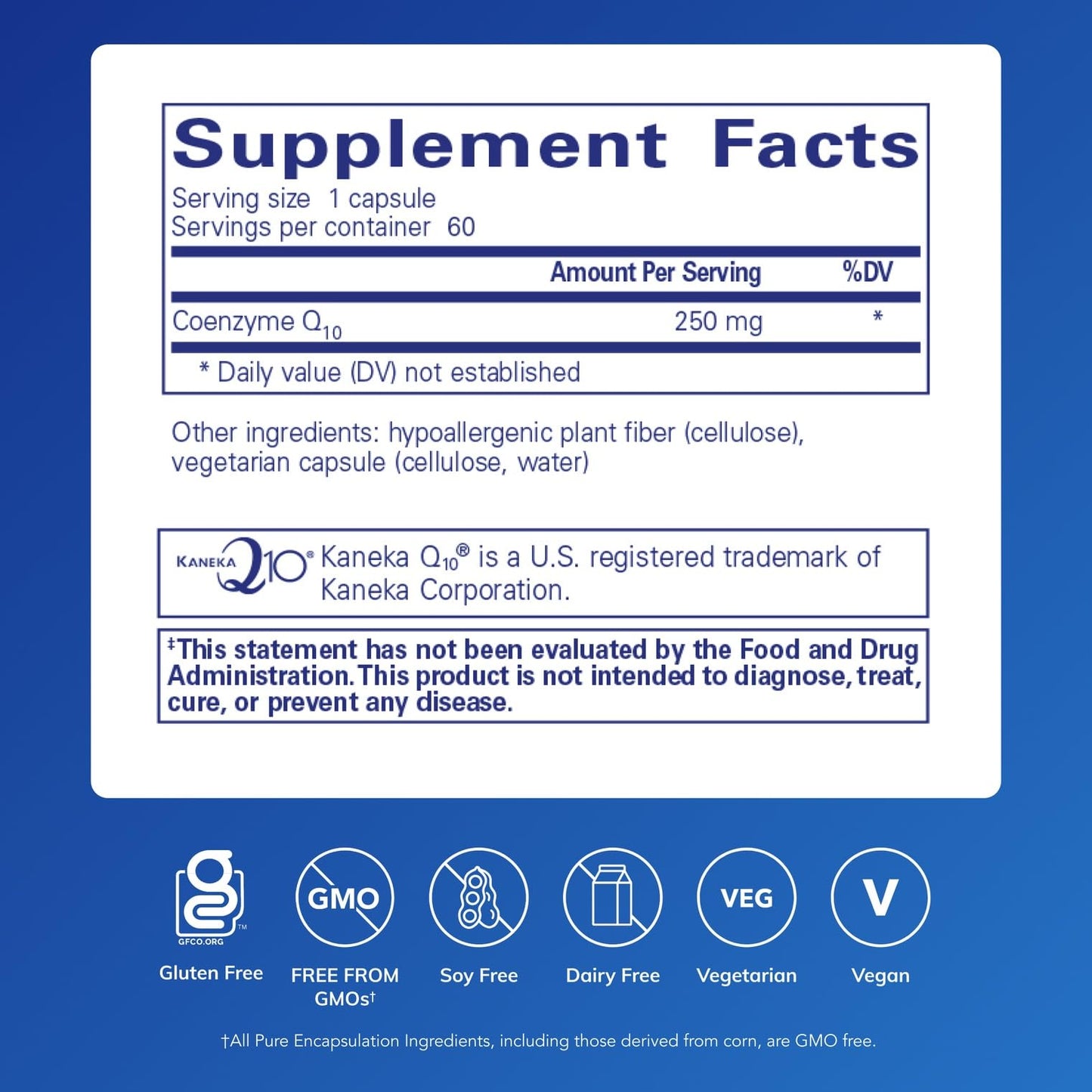 Pure Encapsulations CoQ10 250 mg – Brain & Cellular Energy Support – 60 Veg Capsules