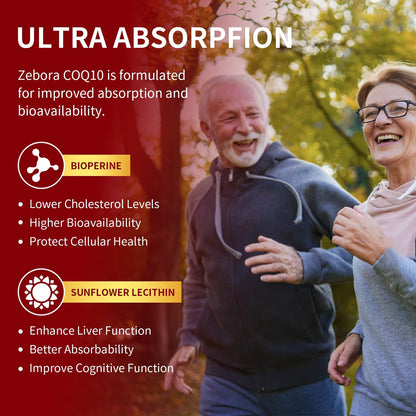 CoQ10 600mg Softgels - Extra Strength CoQ10 with Omega-3, PQQ & BioPerine (120 Softgels)